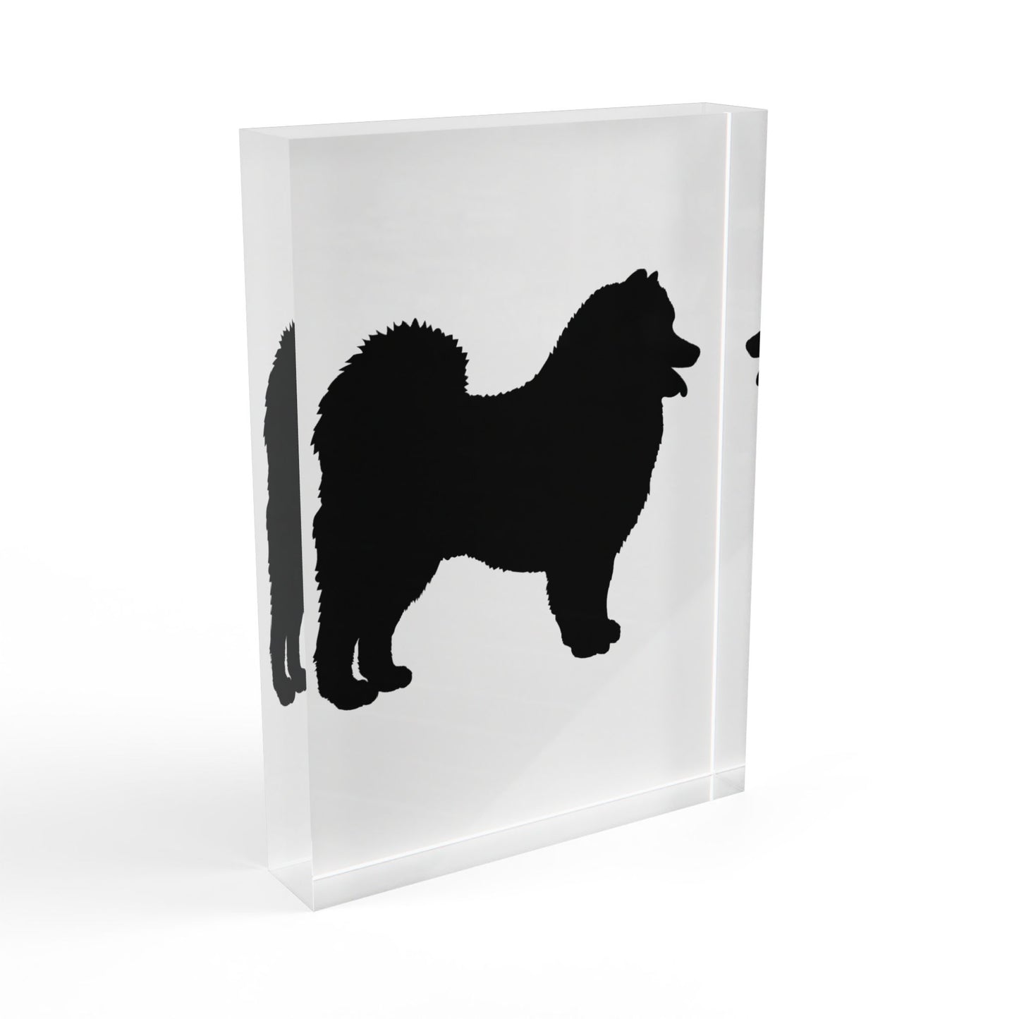 Samoyed Sillhouette Acrylic Photo Block