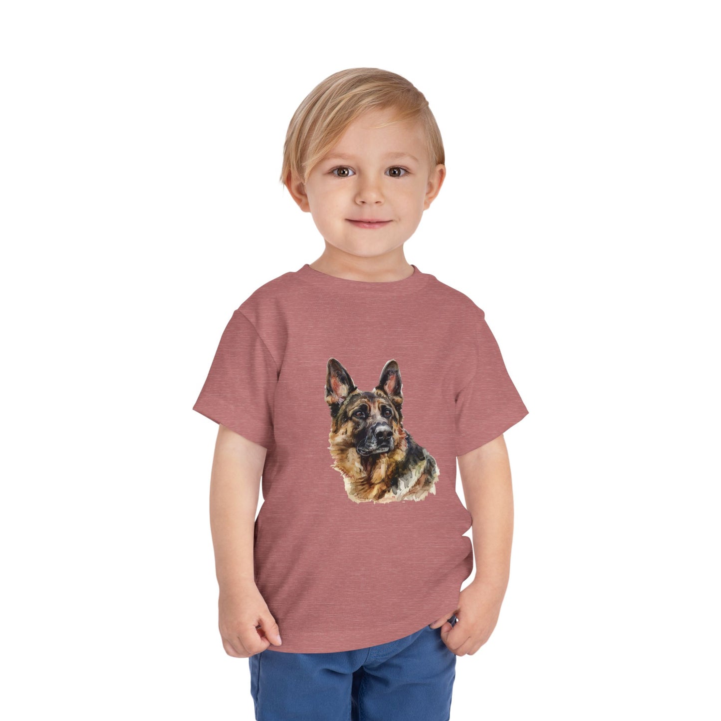 German Shepherd Head Toddler Unisex Short Sleeve Crewneck Tee