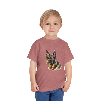 German Shepherd Head Toddler Unisex Short Sleeve Crewneck Tee