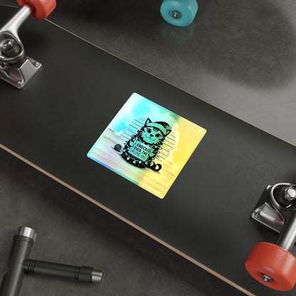 Naughty Cat Holographic Sticker