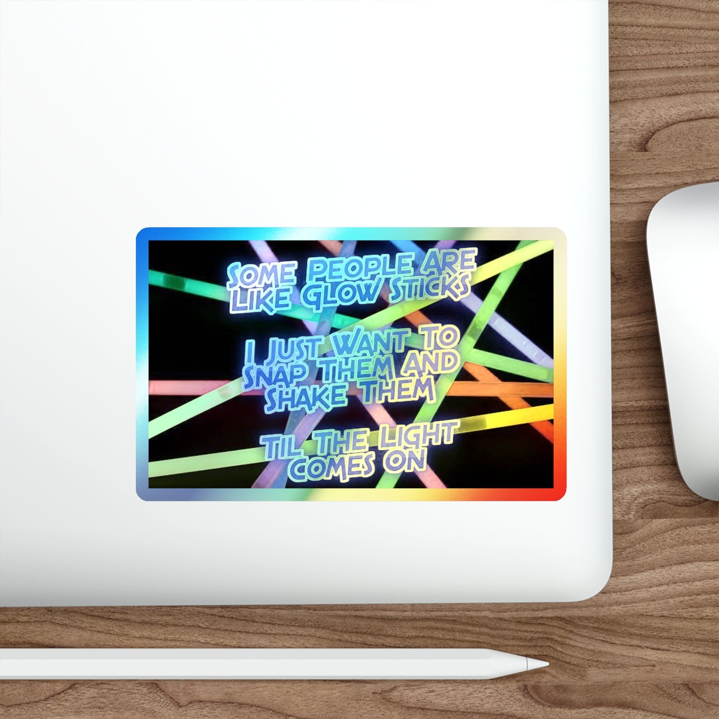 Glow Sticks Holographic Sticker