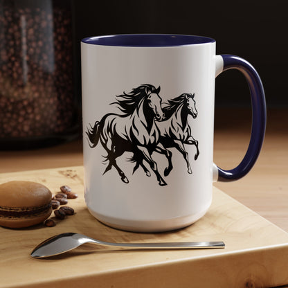 Horsin' Around 2-Tone Coffee Mug