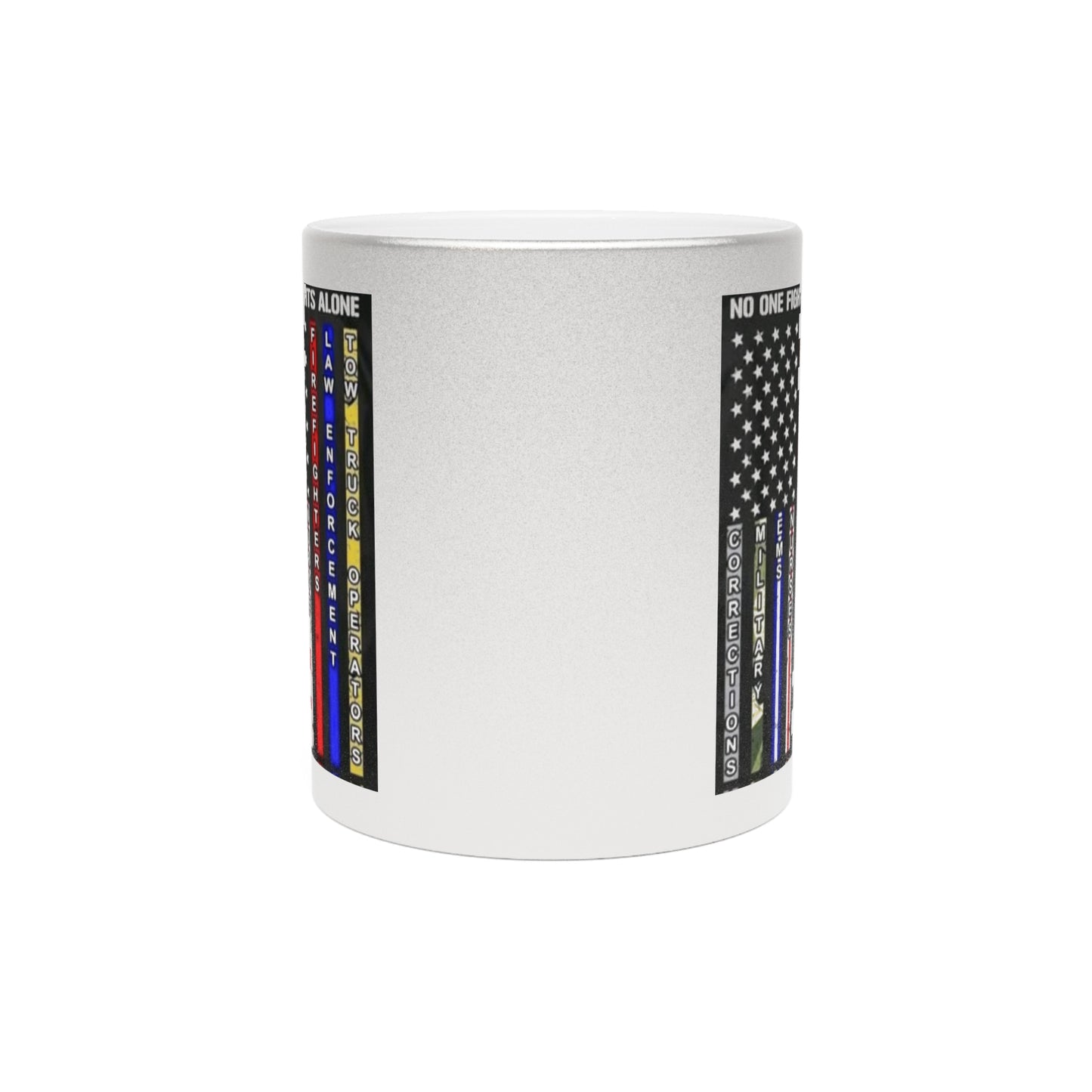 No One Fights Alone Metallic Coffee Mug