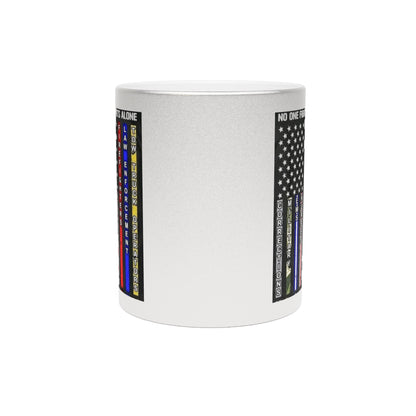 No One Fights Alone Metallic Coffee Mug