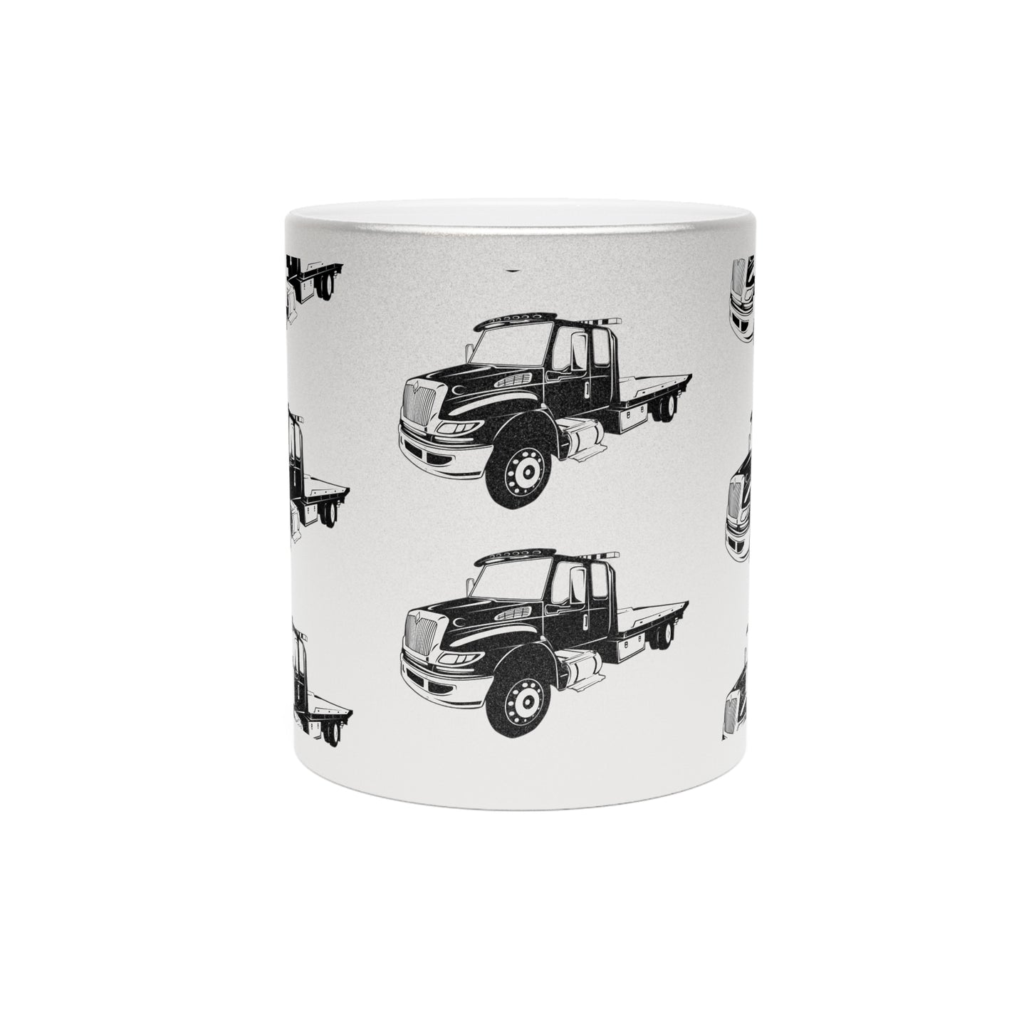 Flatbed Tow Truck Metallic Coffee Mug