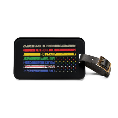 First Responder Leather Strap Luggage Tag