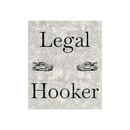 Legal H**ker Wheel Lift Tow Truck Crushed Velvet Blanket