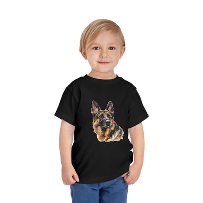 German Shepherd Head Toddler Unisex Short Sleeve Crewneck Tee