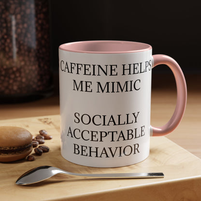 Socially Acceptable 2-Tone Coffee Mug