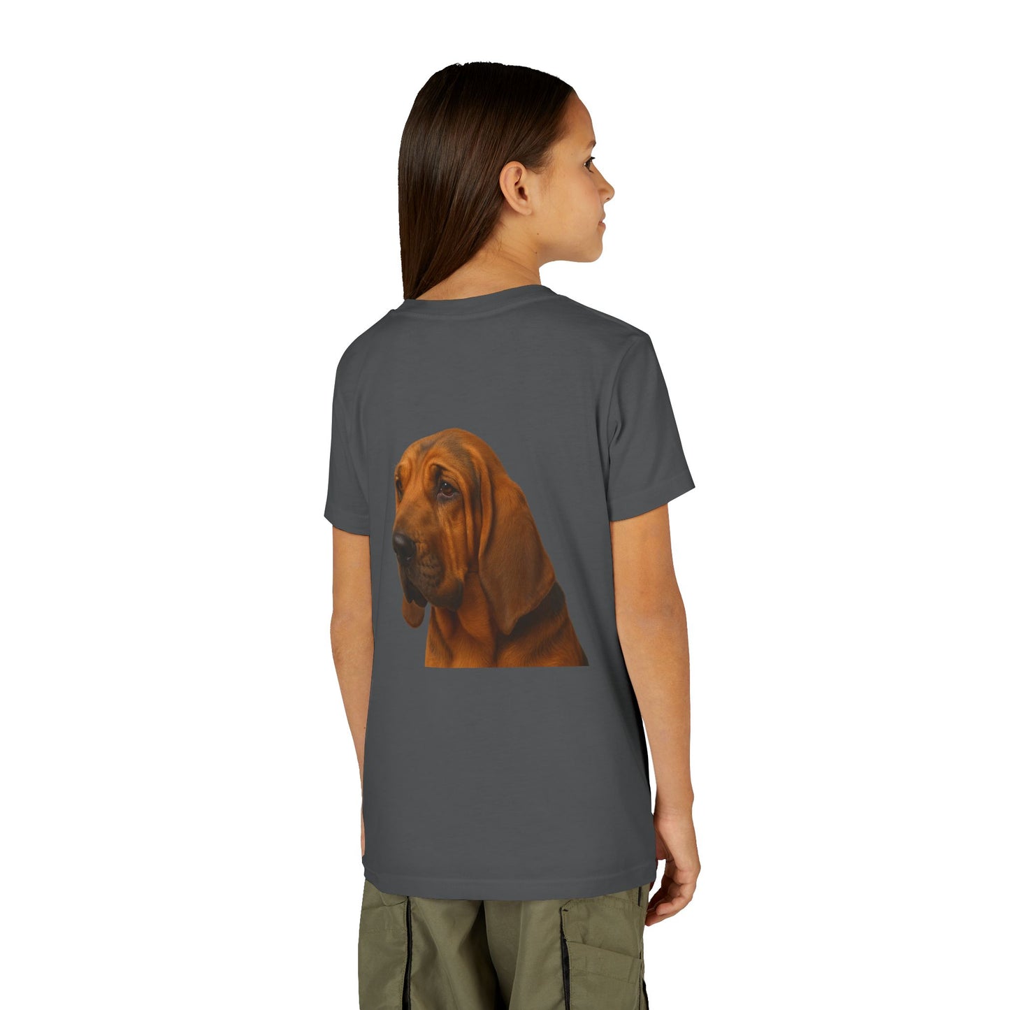 Bloodhound Head Youth Unisex Short Sleeve Crewneck Tee