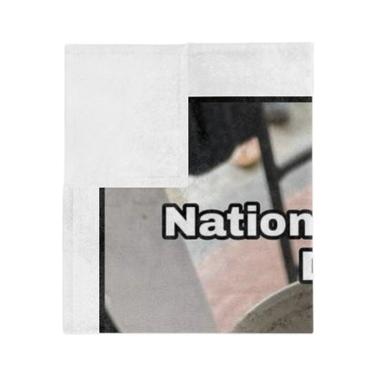 National Coffee Day Velveteen Microfiber Blanket