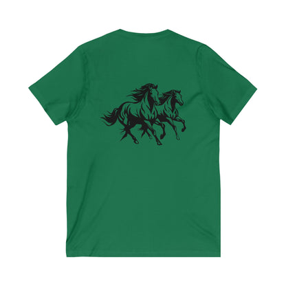 Horsin' Around Unisex Short Sleeve V-Neck Tee