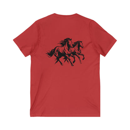 Horsin' Around Unisex Short Sleeve V-Neck Tee