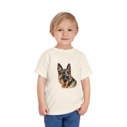 German Shepherd Head Toddler Unisex Short Sleeve Crewneck Tee