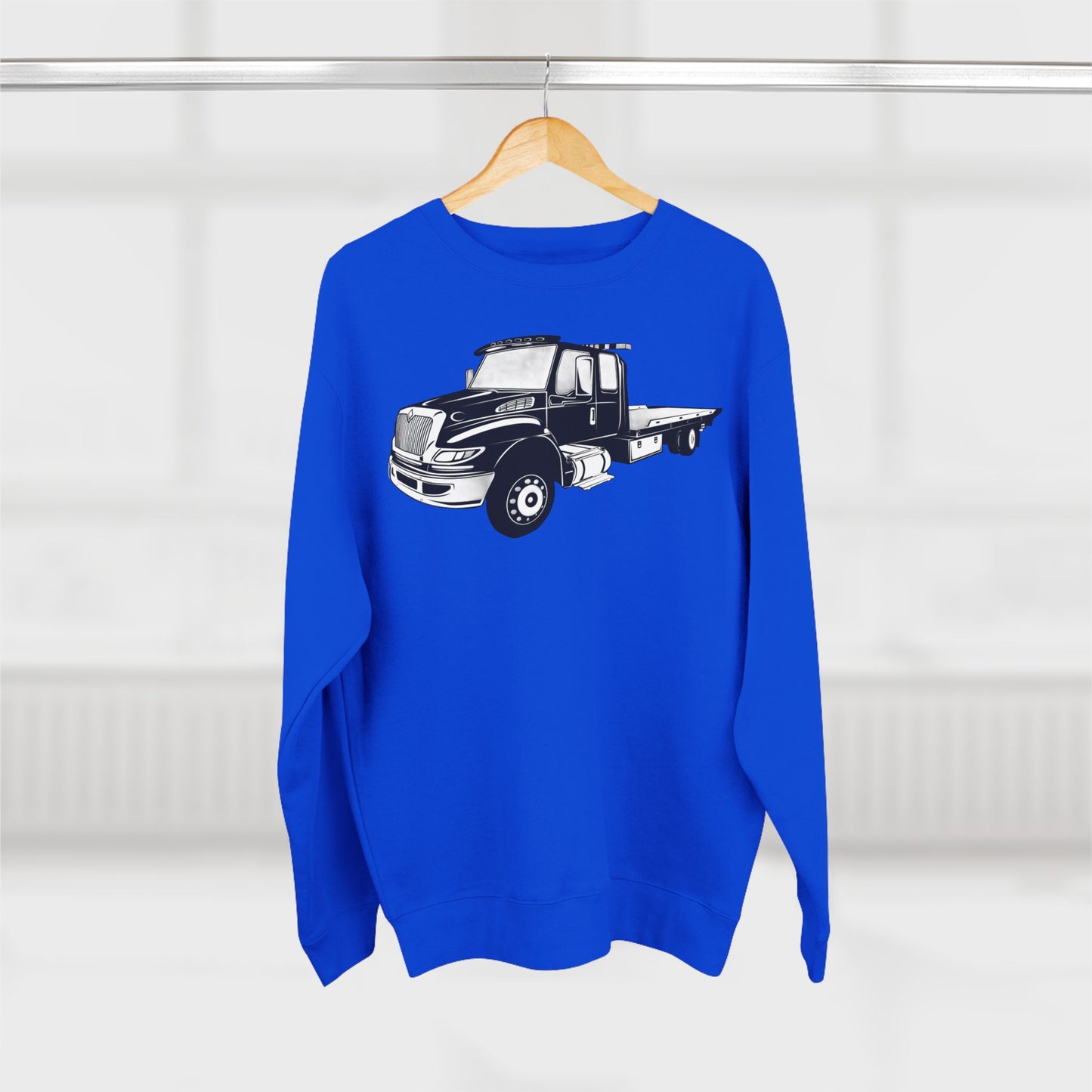 Flatbed Tow Truck Unisex Crewneck Sweatshirt