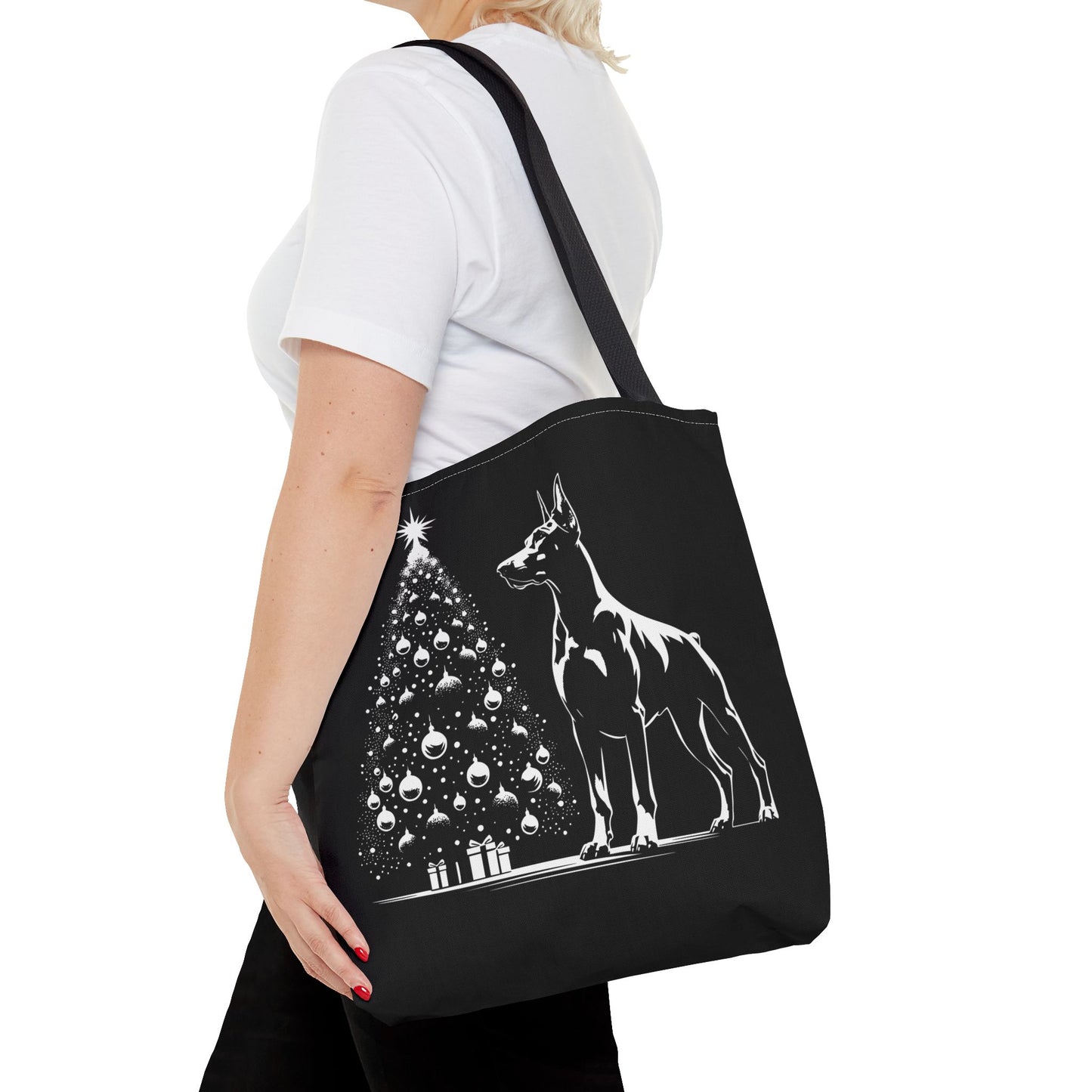Doberman Christmas Tree Tote Bag