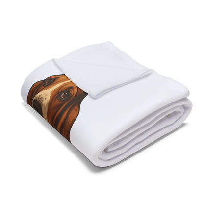 Basset Hound Head Arctic Fleece Blanket