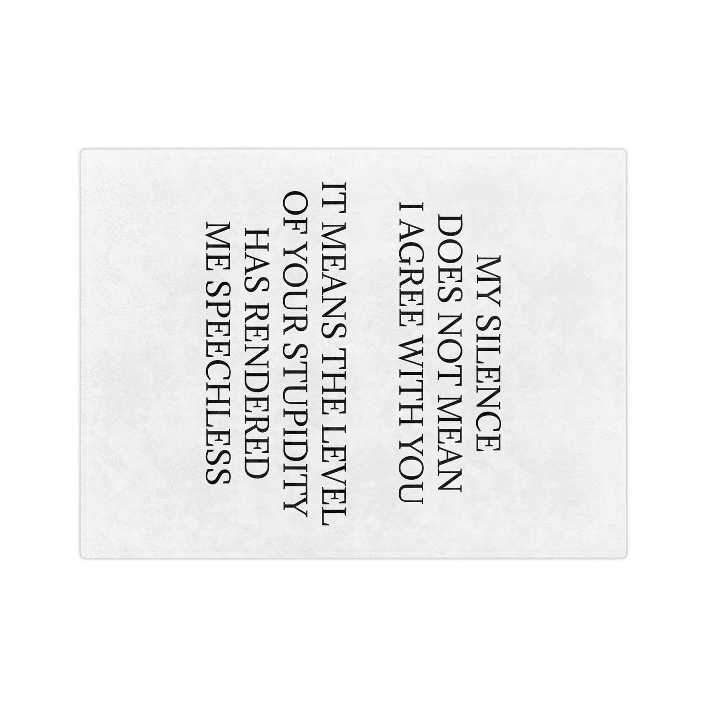 Speechless Velveteen Microfiber Blanket