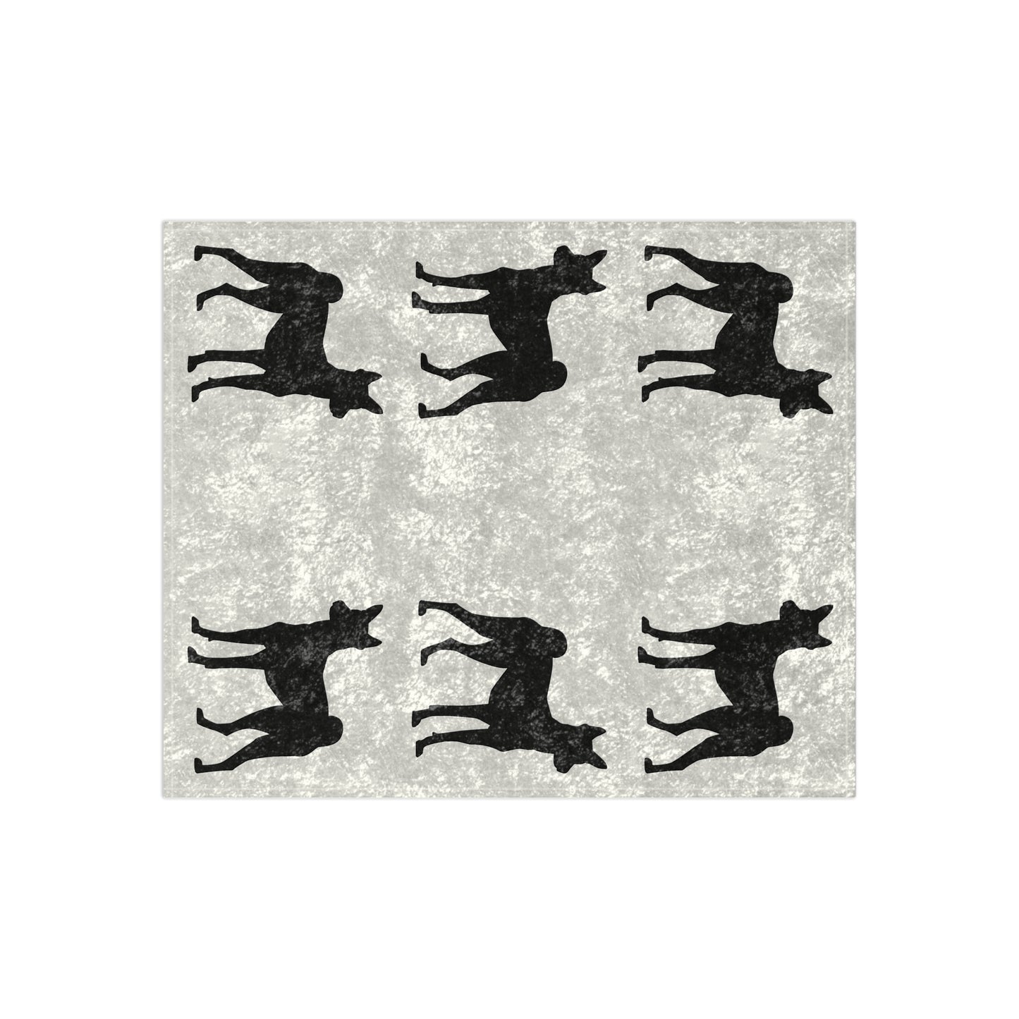 Basenji Silhouette Crushed Velvet Blanket
