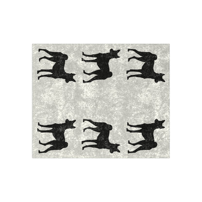 Basenji Silhouette Crushed Velvet Blanket