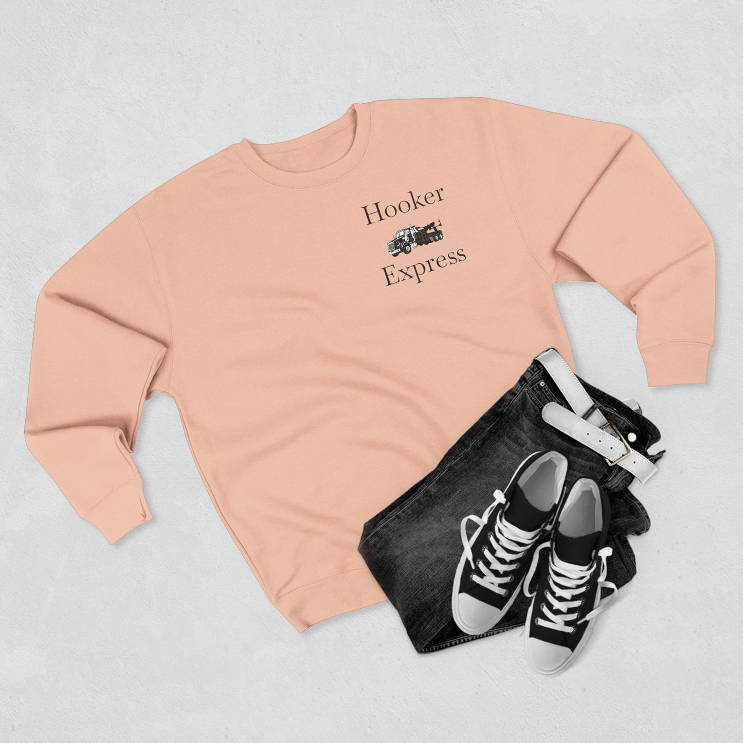 H**ker Express Heavy Tow Truck Unisex Crewneck Sweatshirt