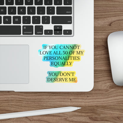 50 Personalities Holographic Sticker
