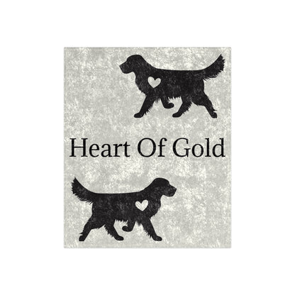 Heart Of Gold Crushed Velvet Blanket