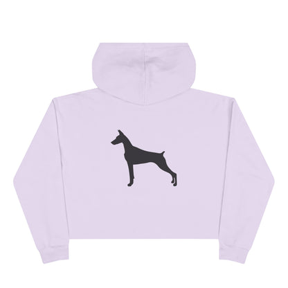 Doberman Silhouette Women's Crop Hoodie