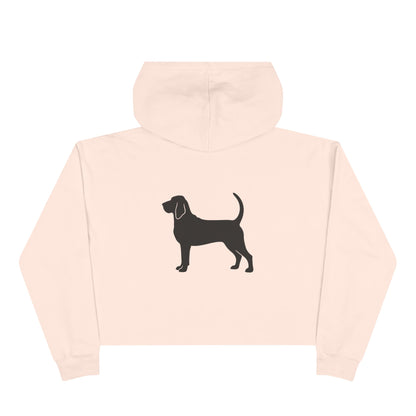 Bloodhound Silhouette Women's Crop Hoodie