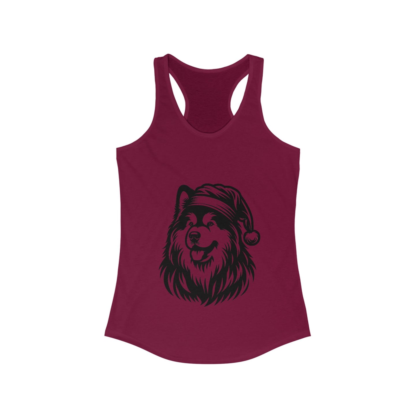 Santa Paws Malamute Women's Racerback Tank