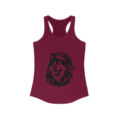 Santa Paws Malamute Women's Racerback Tank