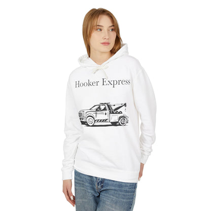 H**ker Express Wheel Lift Tow Truck Unisex Lightweight Hoodie