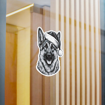 Santa Paws German Shepherd Vinyl Decal