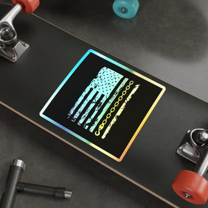 Thin Yellow Line Holographic Sticker