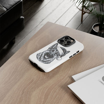 Santa Paws German Shepherd iPhone Case