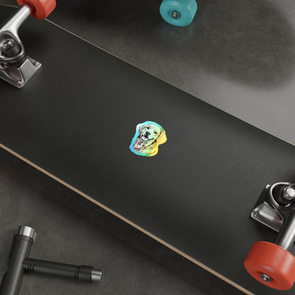 Golden Head Holographic Sticker
