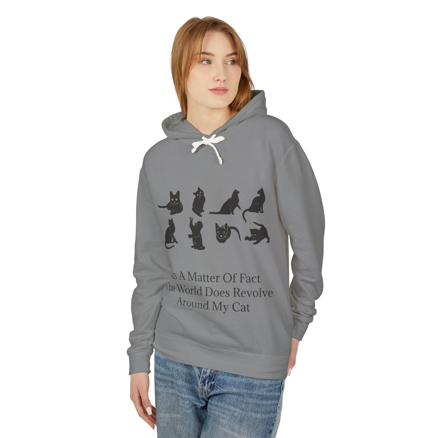 Matter Of Fact Cat Unisex Lightweight Hoodie