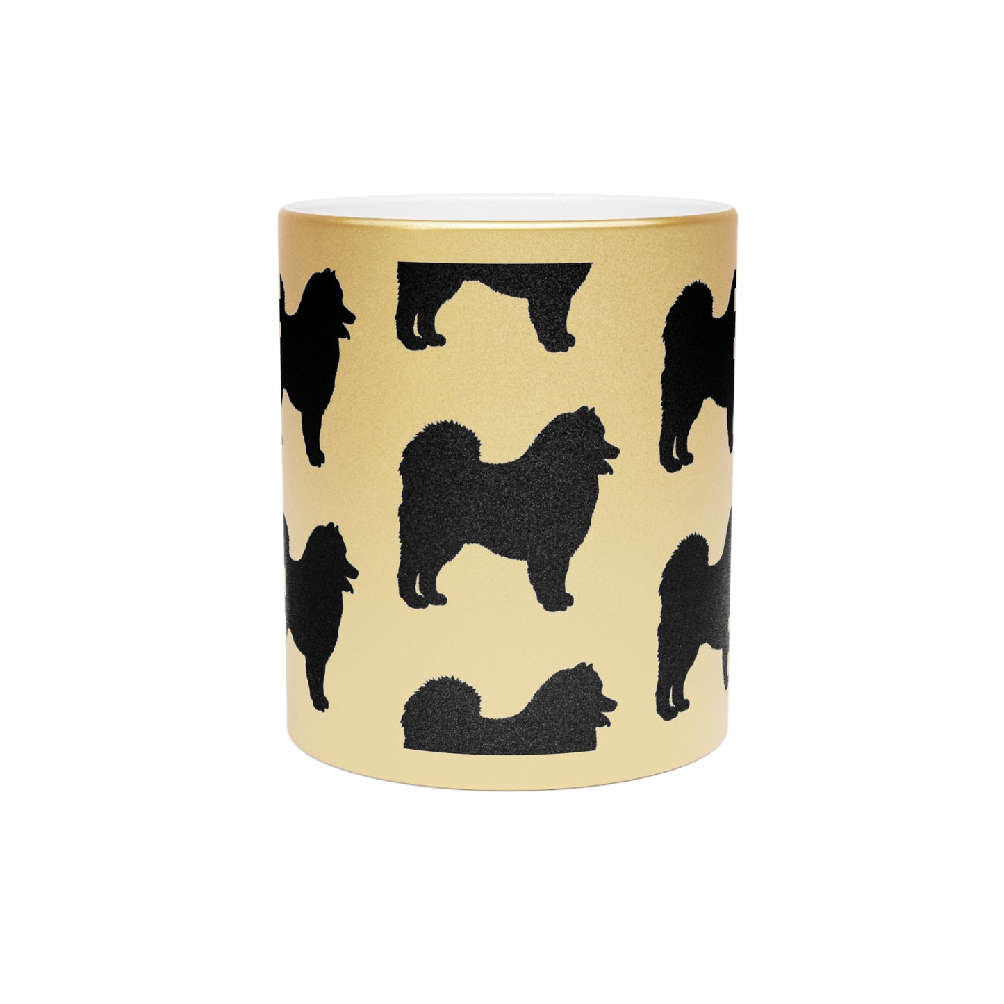 Samoyed Silhouette Metallic Coffee Mug