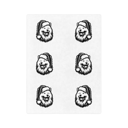 Santa Paws Samoyed Velveteen Microfiber Blanket