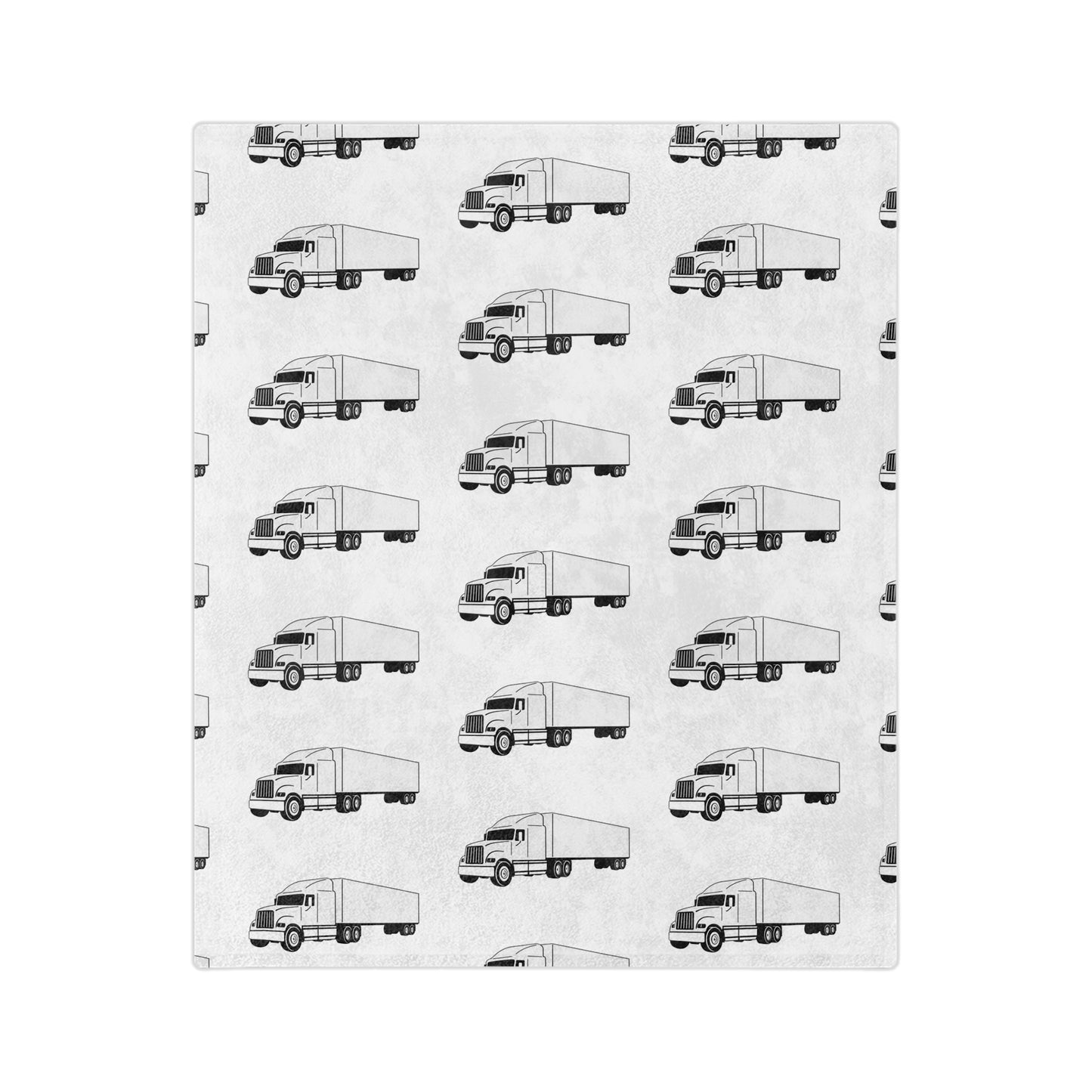 Semi Truck Velveteen Microfiber Blanket
