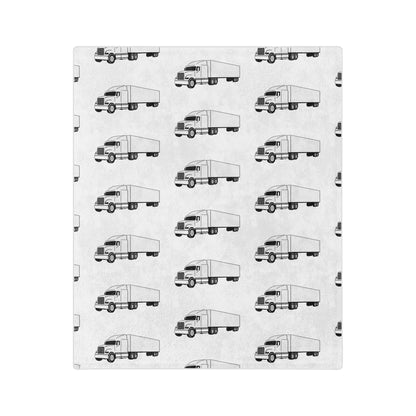 Semi Truck Velveteen Microfiber Blanket