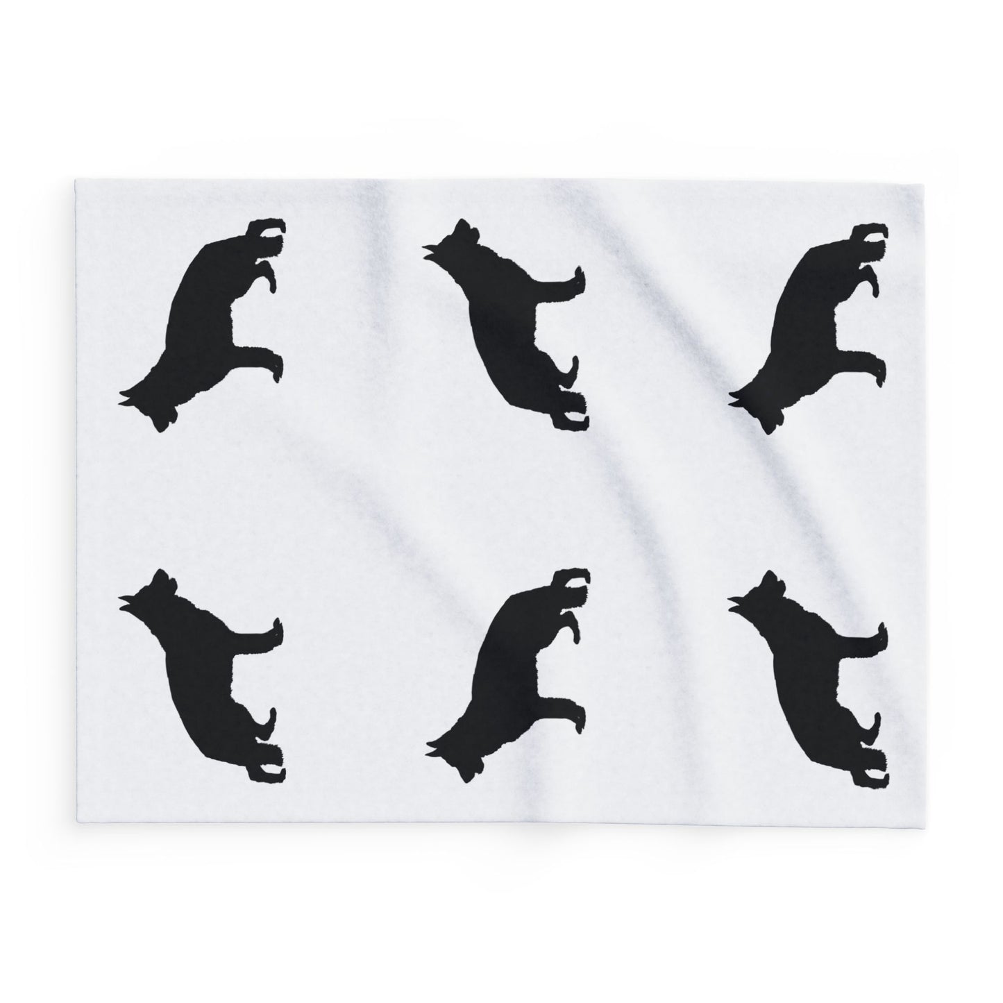 German Shepherd Silhouette Arctic Fleece Blanket