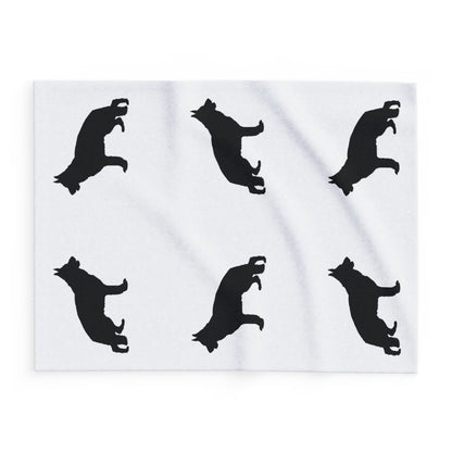German Shepherd Silhouette Arctic Fleece Blanket