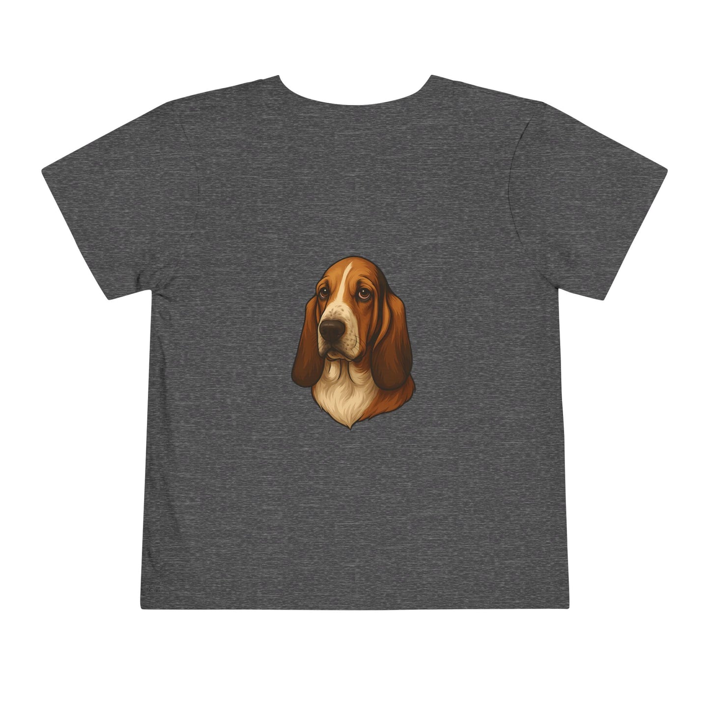 Basset Hound Head Toddler Unisex Short Sleeve Crewneck Tee