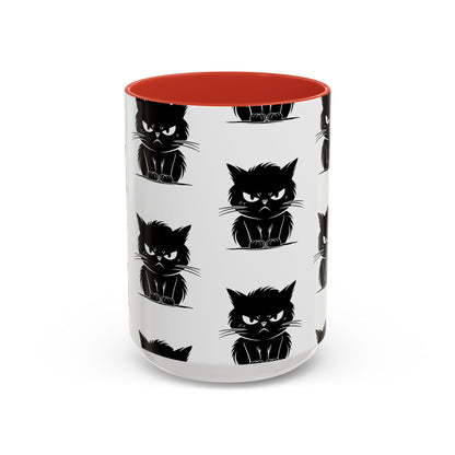 Angry Cat 2-Tone Coffee Mug
