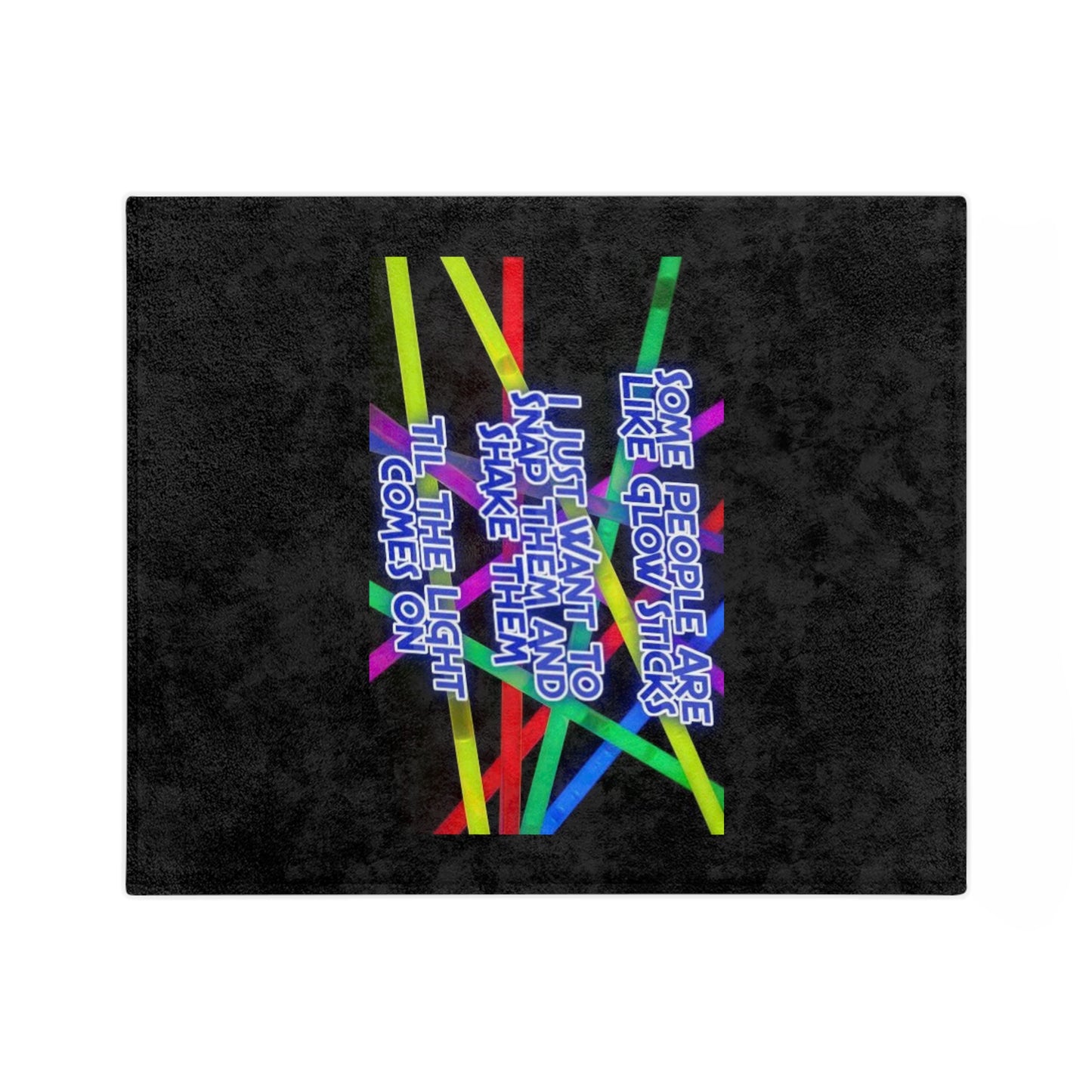 Glow Sticks Velveteen Microfiber Blanket