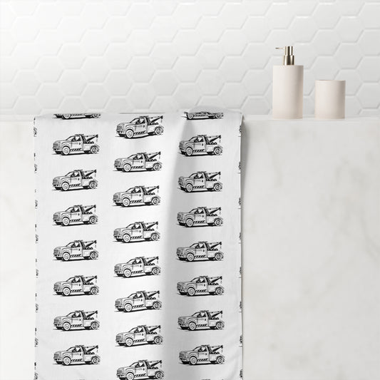 Wheel Lift Tow Truck Mink-Cotton  Beach Towel