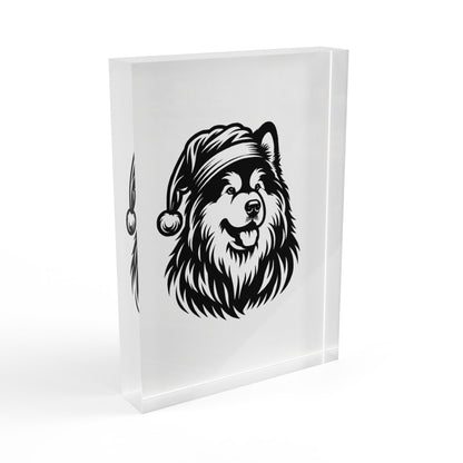 Santa Paws Malamute Acrylic Photo Block