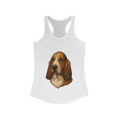 Basset Hound Head Women's Racerback Tank