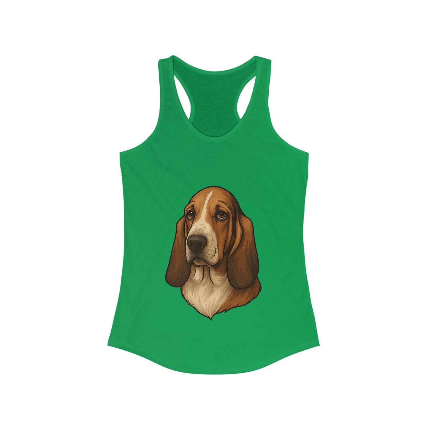 Basset Hound Head Women's Racerback Tank